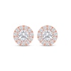 Thumbnail Image 1 of Lab-Created Diamonds by KAY Halo Stud Earrings 1-1/2 ct tw 10K Rose Gold