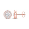 Thumbnail Image 2 of Lab-Created Diamonds by KAY Halo Stud Earrings 1-1/2 ct tw 10K Rose Gold
