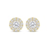 Thumbnail Image 1 of Lab-Created Diamonds by KAY Halo Stud Earrings 1-1/2 ct tw 10K Yellow Gold