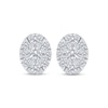 Thumbnail Image 2 of Lab-Grown Diamonds by KAY Oval Halo Stud Earrings 2 ct tw 10K White Gold