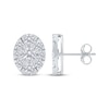 Thumbnail Image 3 of Lab-Grown Diamonds by KAY Oval Halo Stud Earrings 2 ct tw 10K White Gold