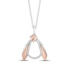 Thumbnail Image 0 of Disney Treasures Winnie the Pooh Diamond Necklace 1/10 ct tw Sterling Silver & 10K Rose Gold 19"