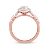 Thumbnail Image 3 of Multi-Diamond Center Heart-Shaped Promise Ring 1/5 ct tw 10K Rose Gold