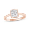 Thumbnail Image 1 of Baguette & Round-Cut Multi-Diamond Bezel-Look Promise Ring 1/5 ct tw 10K Rose Gold