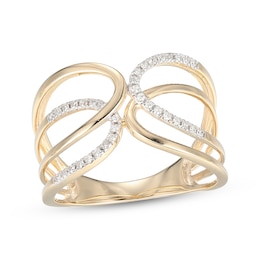 Diamond Looping Fashion Ring 1/10 ct tw 10K Yellow Gold