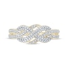 Thumbnail Image 0 of Diamond Crossover Infinity Ring 1/4 ct tw 10K Yellow Gold
