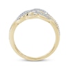 Thumbnail Image 3 of Diamond Crossover Infinity Ring 1/4 ct tw 10K Yellow Gold