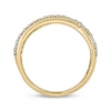 Thumbnail Image 2 of Baguette & Round-Cut Diamond Multi-Row Fashion Ring 1 ct tw 10K Yellow Gold