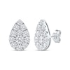 Thumbnail Image 1 of Lab-Grown Diamonds by KAY Multi-Stone Pear-Shaped Stud Earrings 2 ct tw 10K White Gold