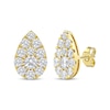 Thumbnail Image 1 of Lab-Grown Diamonds by KAY Multi-Stone Pear-Shaped Stud Earrings 2 ct tw 10K Yellow Gold