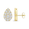 Thumbnail Image 3 of Lab-Grown Diamonds by KAY Multi-Stone Pear-Shaped Stud Earrings 2 ct tw 10K Yellow Gold