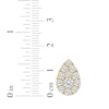 Thumbnail Image 5 of Lab-Grown Diamonds by KAY Multi-Stone Pear-Shaped Stud Earrings 2 ct tw 10K Yellow Gold