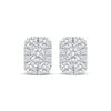 Thumbnail Image 2 of Lab-Grown Diamonds by KAY Multi-Stone Rectangle Stud Earrings 1-1/2 ct tw 10K White Gold