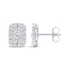 Thumbnail Image 3 of Lab-Grown Diamonds by KAY Multi-Stone Rectangle Stud Earrings 1-1/2 ct tw 10K White Gold