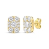 Thumbnail Image 1 of Lab-Grown Diamonds by KAY Multi-Stone Rectangle Stud Earrings 1-1/2 ct tw 10K Yellow Gold