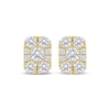 Thumbnail Image 2 of Lab-Grown Diamonds by KAY Multi-Stone Rectangle Stud Earrings 1-1/2 ct tw 10K Yellow Gold