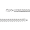 Thumbnail Image 3 of Diamond-Cut Solid Curb Chain Necklace 7mm 100% Repurposed Sterling Silver 22&quot;