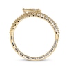 Thumbnail Image 3 of Baguette & Round-Cut Diamond Flex Ring 1/4 ct tw 10K Yellow Gold