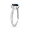 Thumbnail Image 2 of Blue & White Diamond Pear-Shaped Ring 1/4 ct tw Sterling Silver