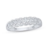 Thumbnail Image 1 of Baguette & Round-Cut Diamond Anniversary Ring 1/5 ct tw 10K White Gold