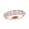 Thumbnail Image 1 of Marquise & Round-Cut Diamond Anniversary Ring 5/8 ct tw 14K Rose Gold