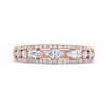 Thumbnail Image 3 of Marquise & Round-Cut Diamond Anniversary Ring 5/8 ct tw 14K Rose Gold