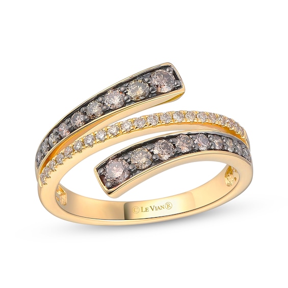 Le Vian Desert Diamonds Good Karma Bypass Ring 5/8 ct tw 14K Honey Gold