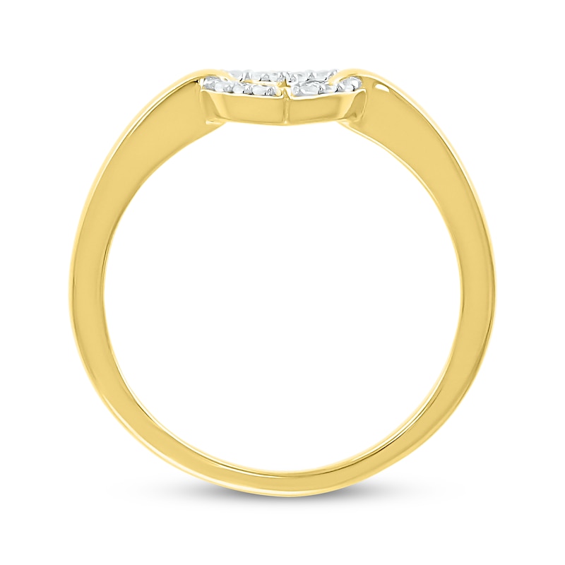 Diamond Heart Link Ring 1/15 ct tw 10K Yellow Gold | Kay