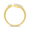 Thumbnail Image 3 of Diamond Deconstructed Heart & Circle Ring 1/6 ct tw 10K Yellow Gold