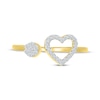 Thumbnail Image 4 of Diamond Deconstructed Heart & Circle Ring 1/6 ct tw 10K Yellow Gold