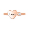 Thumbnail Image 4 of Diamond &quot;Love&quot; Heart Ring 1/20 ct tw 10K Rose Gold