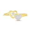 Thumbnail Image 4 of Diamond Double Hearts Ring 1/15 ct tw 10K Yellow Gold