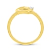 Thumbnail Image 3 of Diamond Accent Tilted Heart Ring 10K Yellow Gold