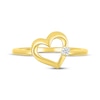 Thumbnail Image 4 of Diamond Accent Tilted Heart Ring 10K Yellow Gold