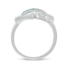 Thumbnail Image 3 of Blue & White Diamond Infinity Hearts Ring 1/10 ct tw Sterling Silver