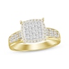 Thumbnail Image 1 of Baguette & Round-Cut Multi-Diamond Ring 1/3 ct tw 10K Yellow Gold