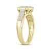 Thumbnail Image 2 of Baguette & Round-Cut Multi-Diamond Ring 1/3 ct tw 10K Yellow Gold