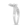 Thumbnail Image 2 of Diamond Flower Chevron Ring 1/2 ct tw 10K White Gold