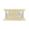 Thumbnail Image 3 of Diamond &quot;Mom&quot; Beaded Edge Ring 1/4 ct tw 10K Yellow Gold