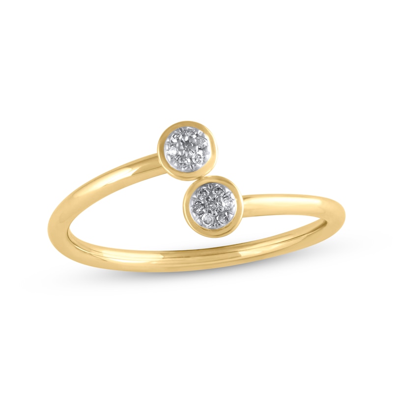 Main Image 1 of Diamond Accent Bypass Circles Ring 10K Yellow Gold