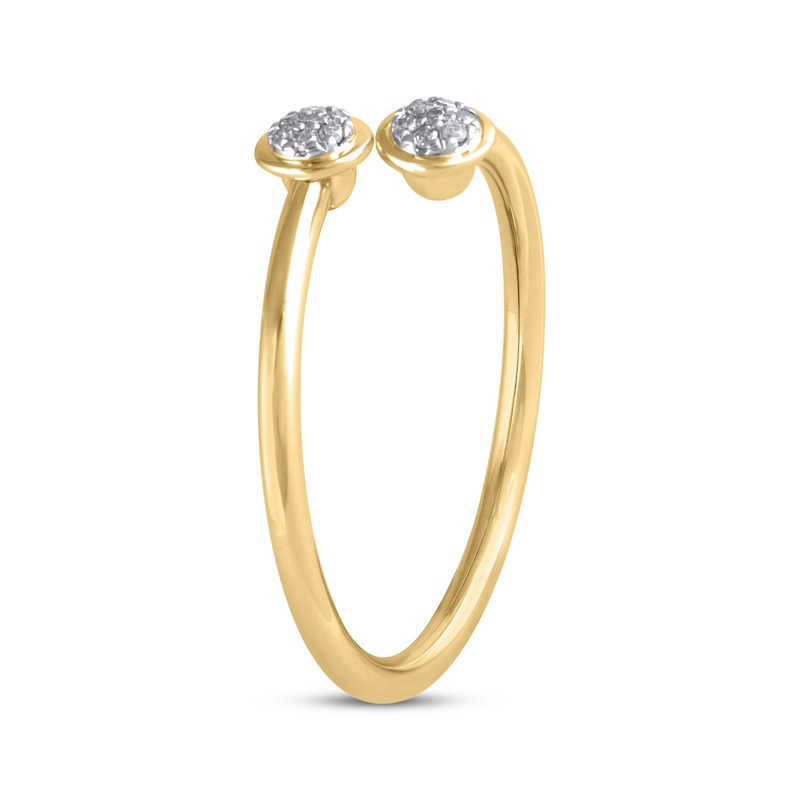 Main Image 2 of Diamond Accent Bypass Circles Ring 10K Yellow Gold