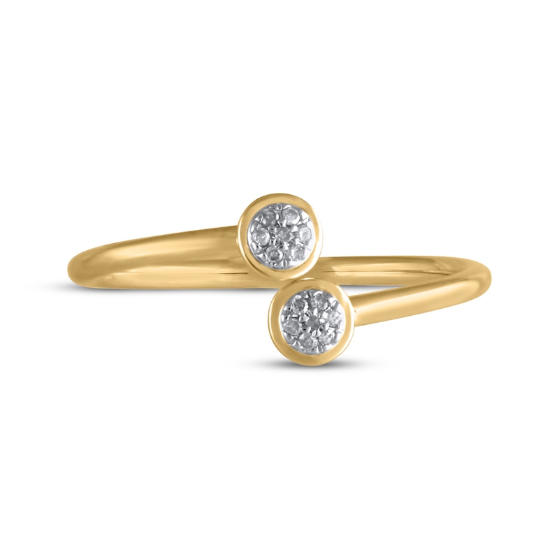 Main Image 3 of Diamond Accent Bypass Circles Ring 10K Yellow Gold