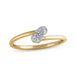 Multi-Diamond Teardrop Ring 1/20 ct tw 10K Yellow Gold