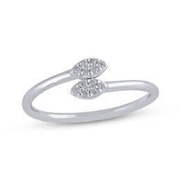 Multi-Diamond Marquise Ring 1/15 ct tw 10K White Gold