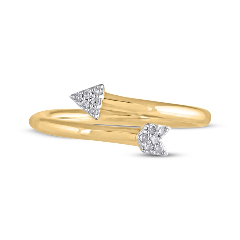 Main Image 3 of Multi-Diamond Arrow Ring 1/20 ct tw 10K Yellow Gold