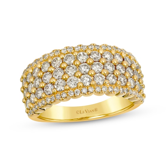 Le Vian Diamond Multi-Row Ring 1-5/8 ct tw 14K Honey Gold
