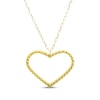 Thumbnail Image 1 of Reaura Rope Twist Heart Drop Necklace Repurposed 14K Yellow Gold 18&quot;