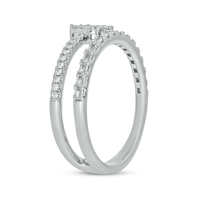 Main Image 2 of Multi-Diamond Two-Row Ring 1/3 ct tw 10K White Gold