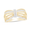 Thumbnail Image 1 of Diamond Rope Bow Ring 1/5 ct tw 10K Yellow Gold