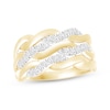 Thumbnail Image 1 of Diamond Three-Row Twist Ring 1/3 ct tw 10K Yellow Gold